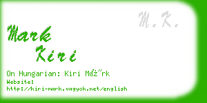 mark kiri business card
